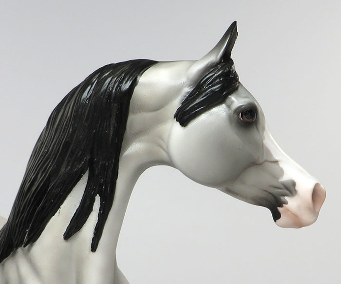 STEEL N LACE-OOAK DAPPLE GREY ARABIAN MODEL HORSE 6/3