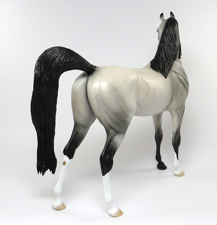 STEEL N LACE-OOAK DAPPLE GREY ARABIAN MODEL HORSE 6/3