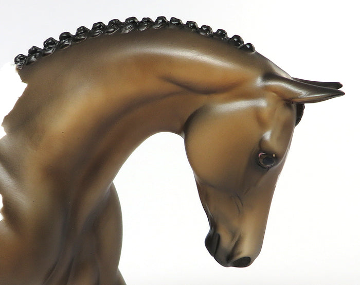 PS MINGO-OOAK BUCKSKIN PAINT BRAIDED MANE PONY MODEL HORSE 6/3