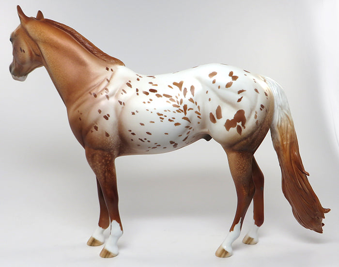 SPOT ME QUICK-OOAK CHESTNUT APPALOOSA ISH MODEL HORSE 6/3