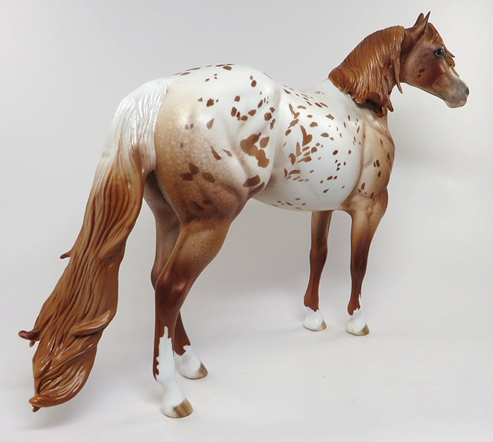 SPOT ME QUICK-OOAK CHESTNUT APPALOOSA ISH MODEL HORSE 6/3