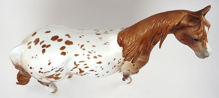 SPOT ME QUICK-OOAK CHESTNUT APPALOOSA ISH MODEL HORSE 6/3