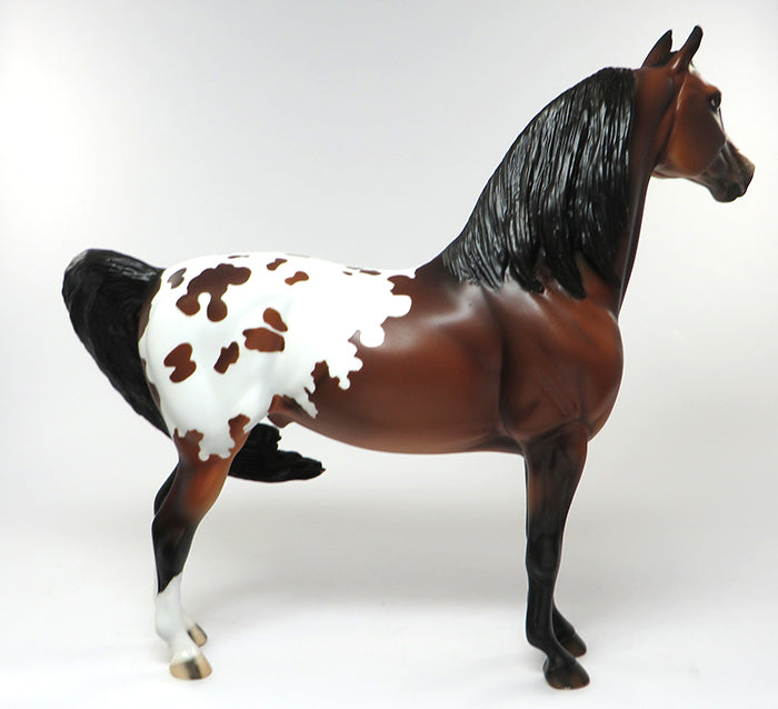 POLKA DOT PETE-OOAK BAY APPALOOSA MORGAN MODEL HORSE 6/3