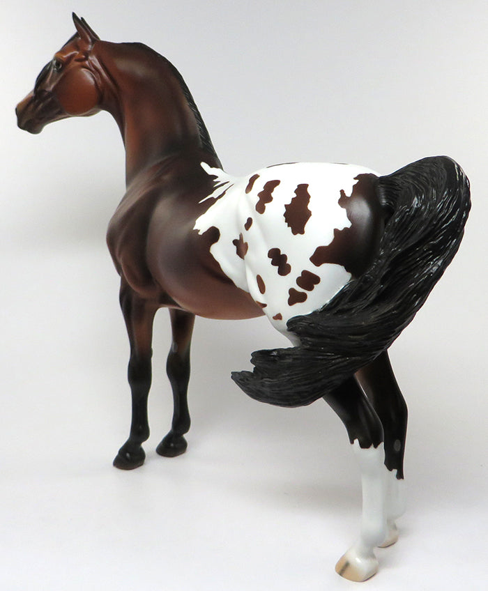 POLKA DOT PETE-OOAK BAY APPALOOSA MORGAN MODEL HORSE 6/3