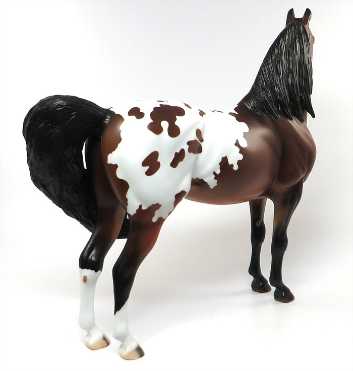 POLKA DOT PETE-OOAK BAY APPALOOSA MORGAN MODEL HORSE 6/3