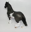DOMINO~OOAK DAPPLE GREY PAINT TROTTING DRAFTER MODEL HORSE 4/19