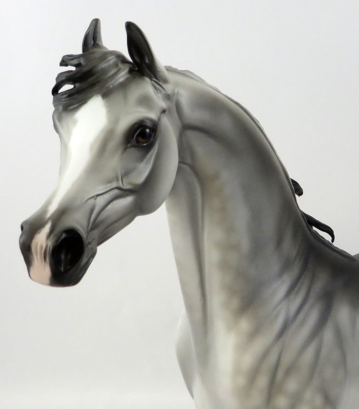 JOHANN-OOAK DAPPLE GREY ARABIAN MODEL HORSE BY SHERYL LEISURE 11/22/16