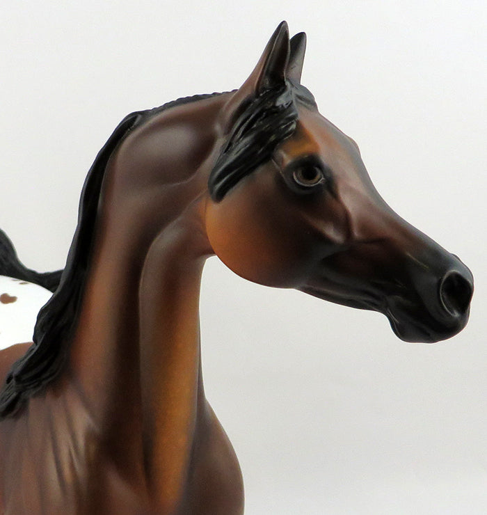 LUDWIG-OOAK DAPPLE BAY APPALOOSA ARABIAN MODEL HORSE 11/22/16