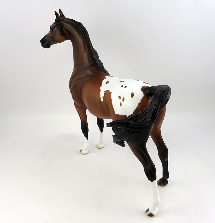 LUDWIG-OOAK DAPPLE BAY APPALOOSA ARABIAN MODEL HORSE 11/22/16