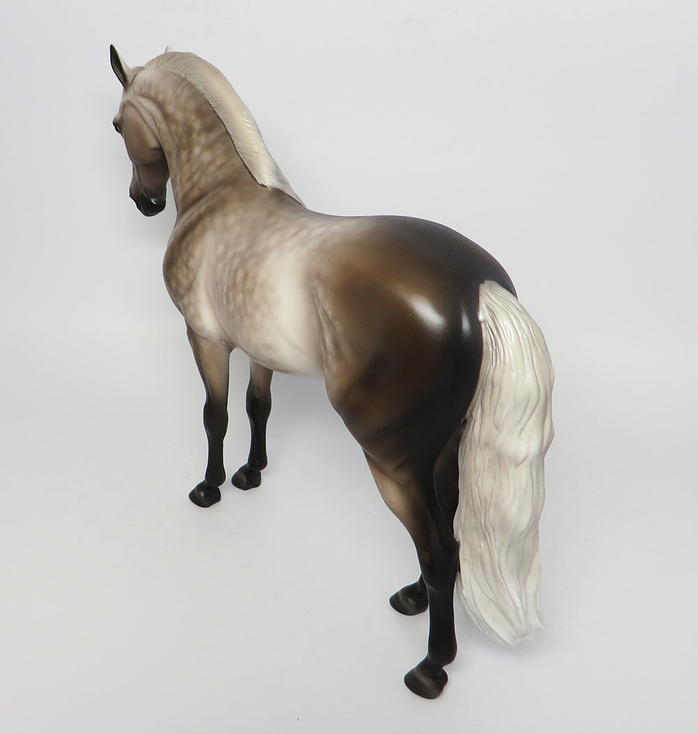 RAZA~OOAK STAR DAPPLE GREY ANDALUSIAN MODEL HORSE BY SHERYL LEISURE 4/19