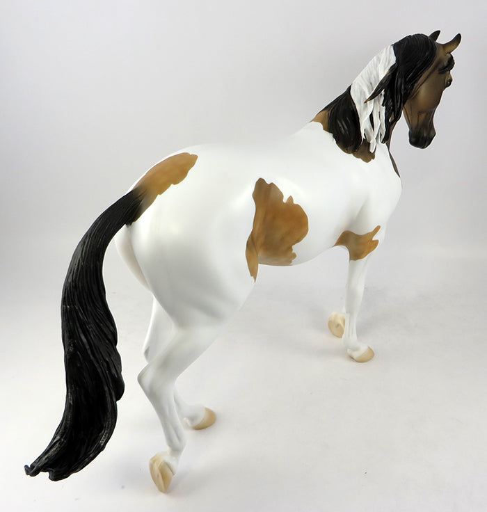 BUCKINGHAM-OOAK BUCKSKIN PAINT THOROUGHBRED MODEL HORSE 11/22/16