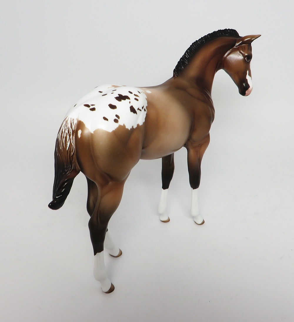 CHOCOLATE CHIP-OOAK BAY APPALOOSA WEANLING MODEL HORSE 04/20/17