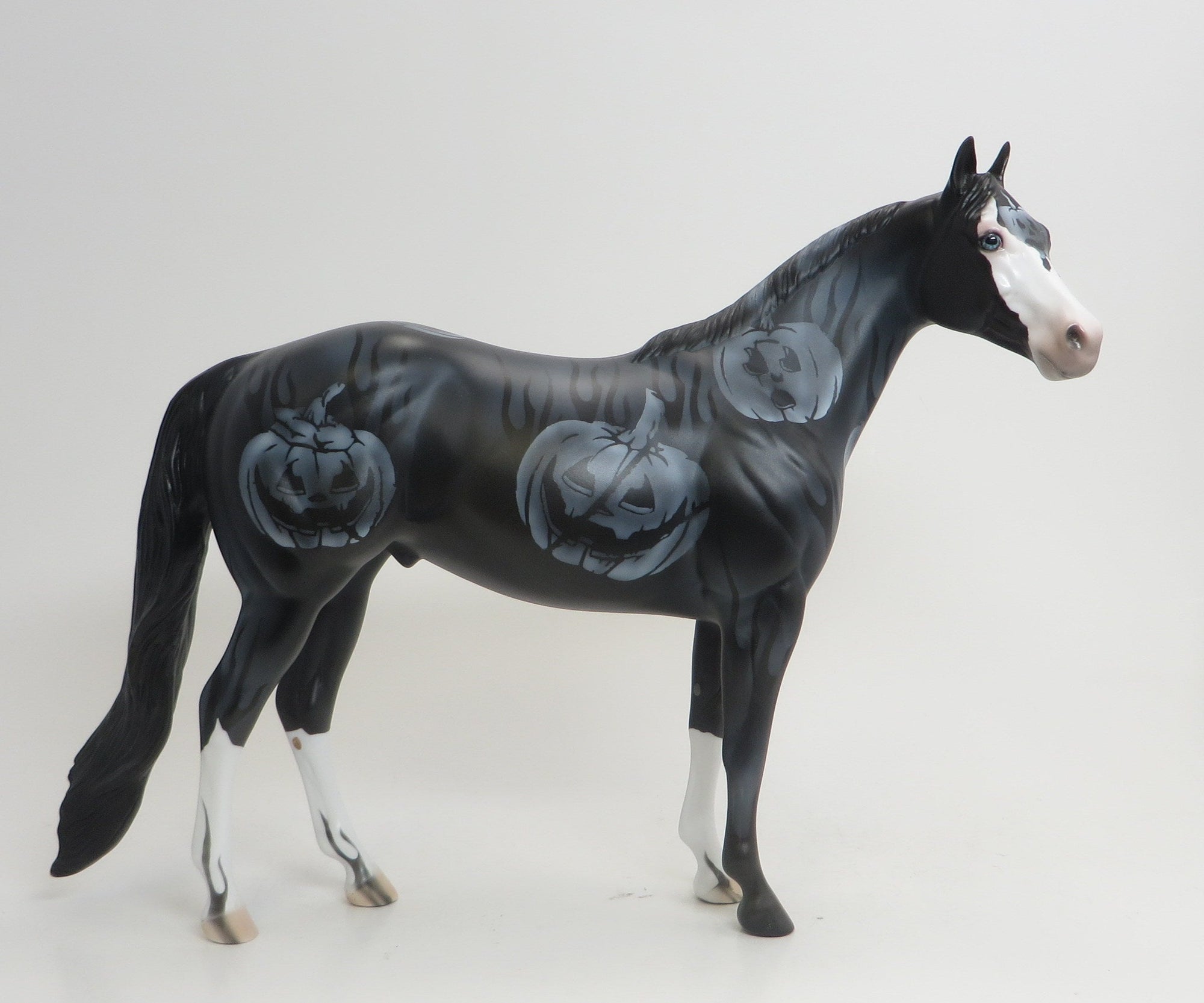 NEBULA - OOAK Black Halloween ISH Model Horse - 9/4