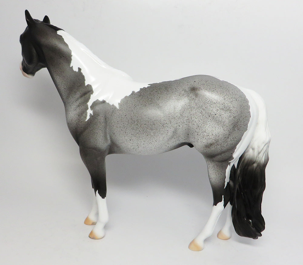 RIO-OOAK BLUE ROAN PAINT ISH MODEL HORSE 4/20