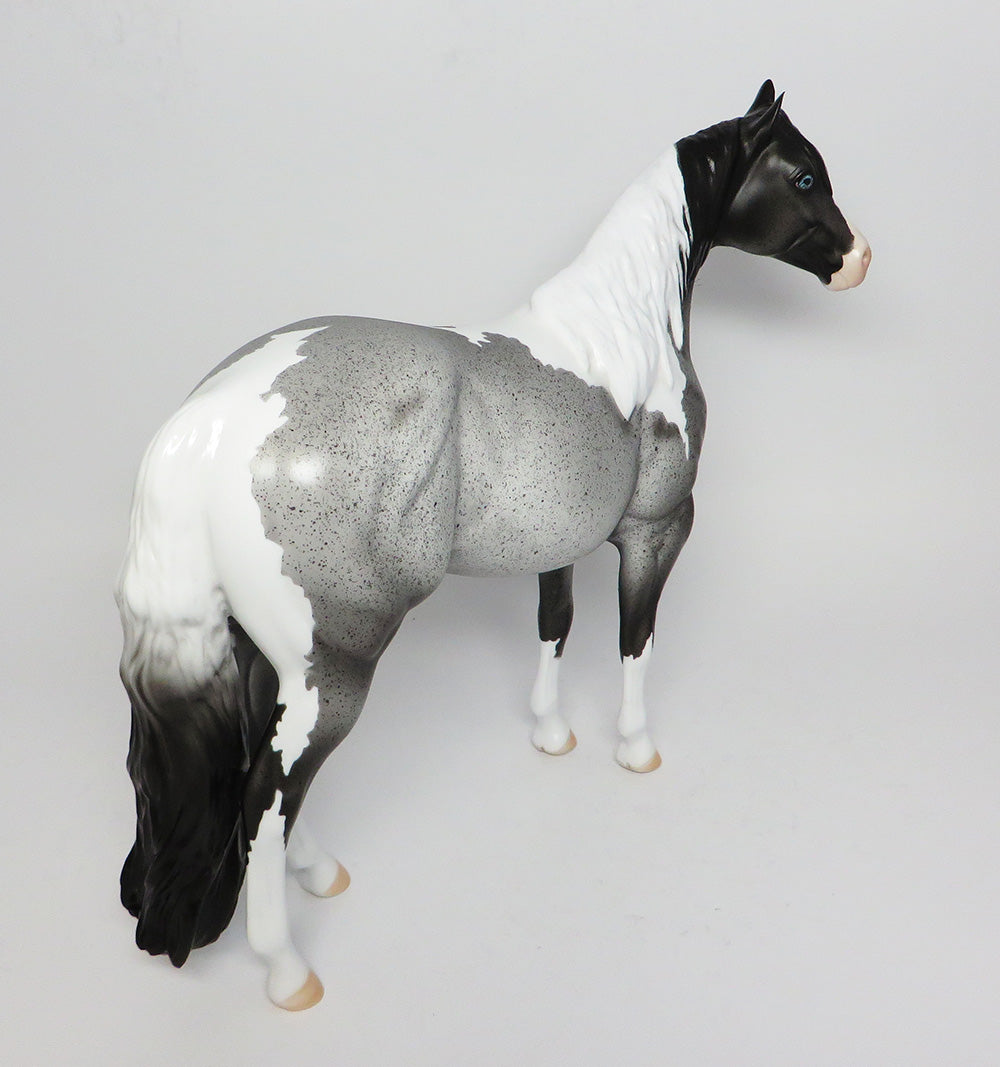 RIO-OOAK BLUE ROAN PAINT ISH MODEL HORSE 4/20