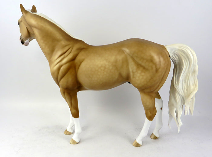 HONKY TONK-DAPPLE PALOMINO ISH MODEL HORSE BY SHERYL LEISURE 11/22/16