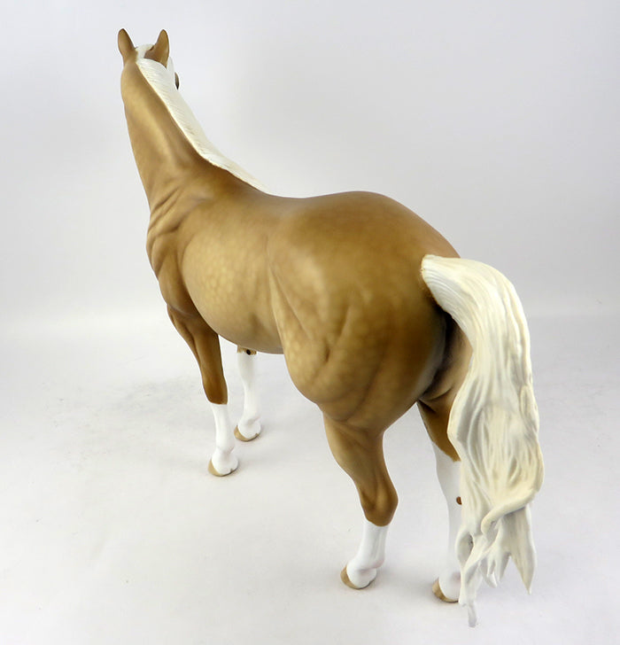 HONKY TONK-DAPPLE PALOMINO ISH MODEL HORSE BY SHERYL LEISURE 11/22/16