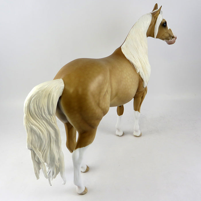 HONKY TONK-DAPPLE PALOMINO ISH MODEL HORSE BY SHERYL LEISURE 11/22/16