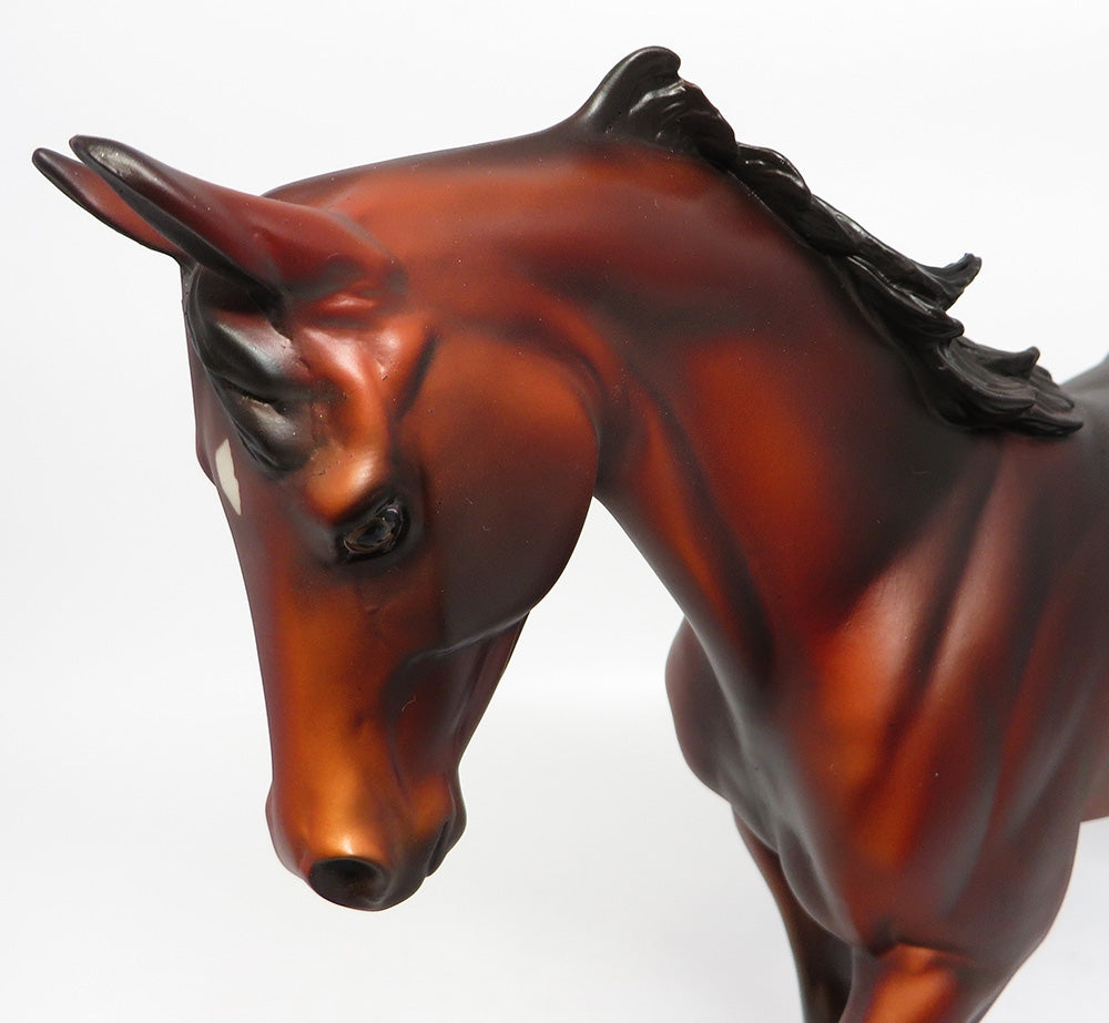 OMEN~OOAK DAPPLE BAY THOROUGHBRED MODEL HORSE 10/27/17