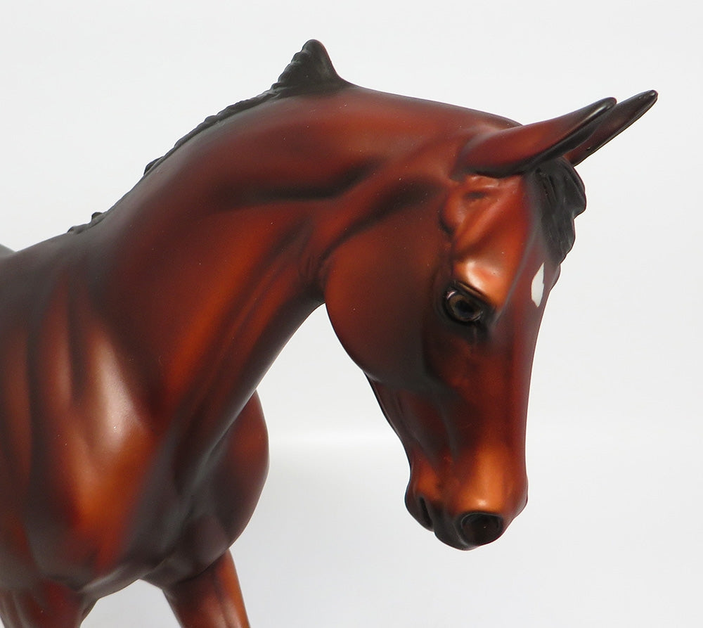 OMEN~OOAK DAPPLE BAY THOROUGHBRED MODEL HORSE 10/27/17