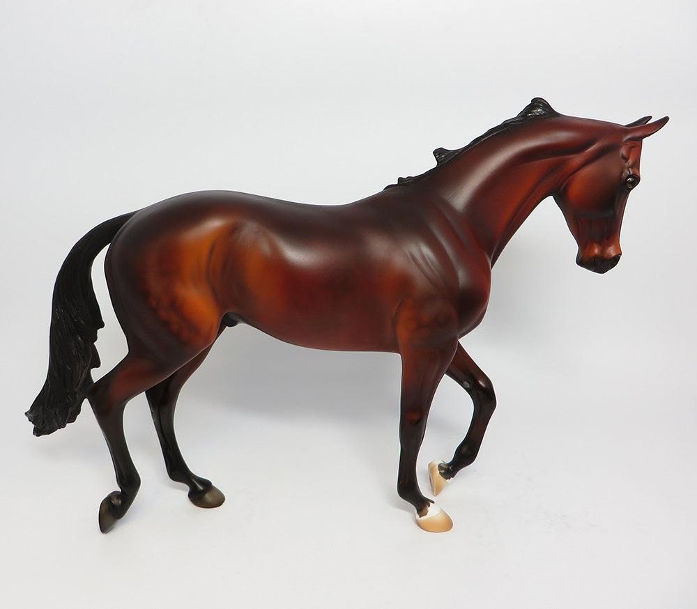 OMEN~OOAK DAPPLE BAY THOROUGHBRED MODEL HORSE 10/27/17