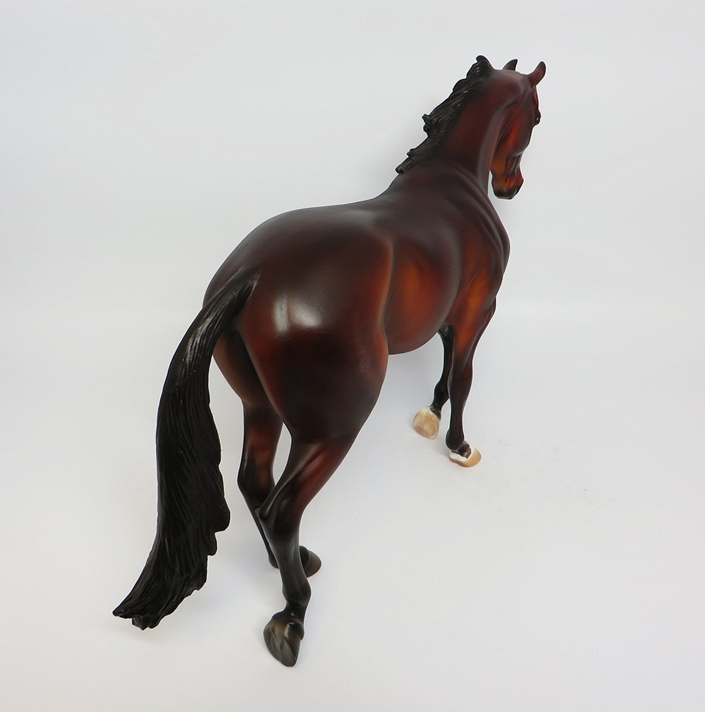 OMEN~OOAK DAPPLE BAY THOROUGHBRED MODEL HORSE 10/27/17