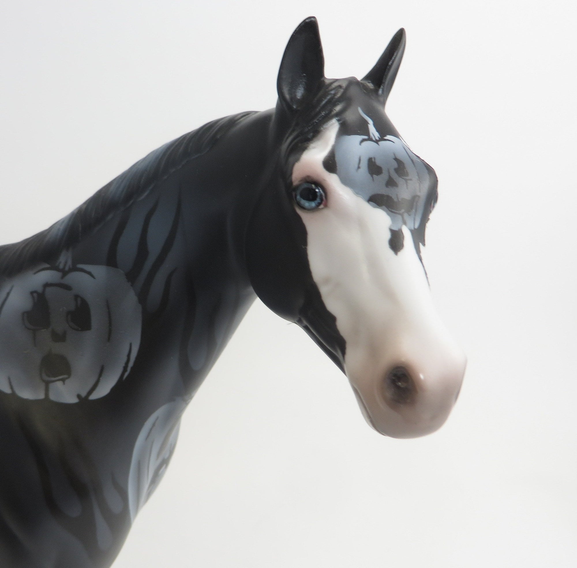 NEBULA - OOAK Black Halloween ISH Model Horse - 9/4