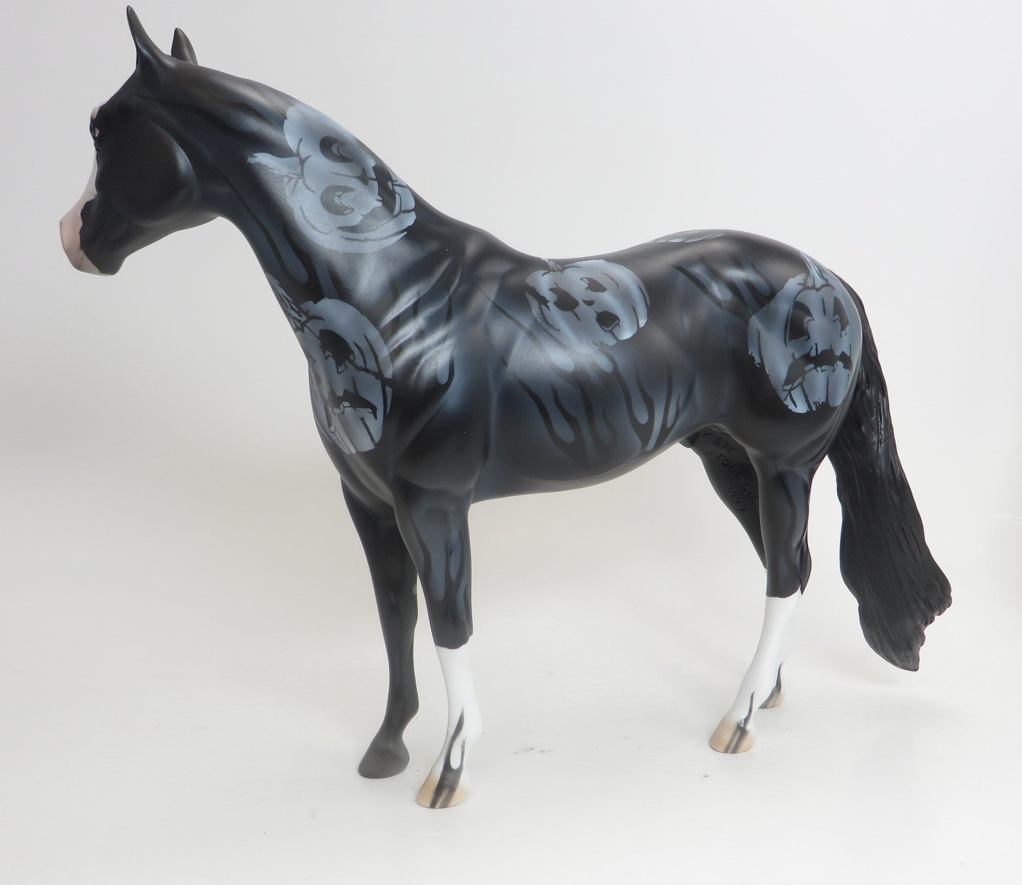 NEBULA - OOAK Black Halloween ISH Model Horse - 9/4