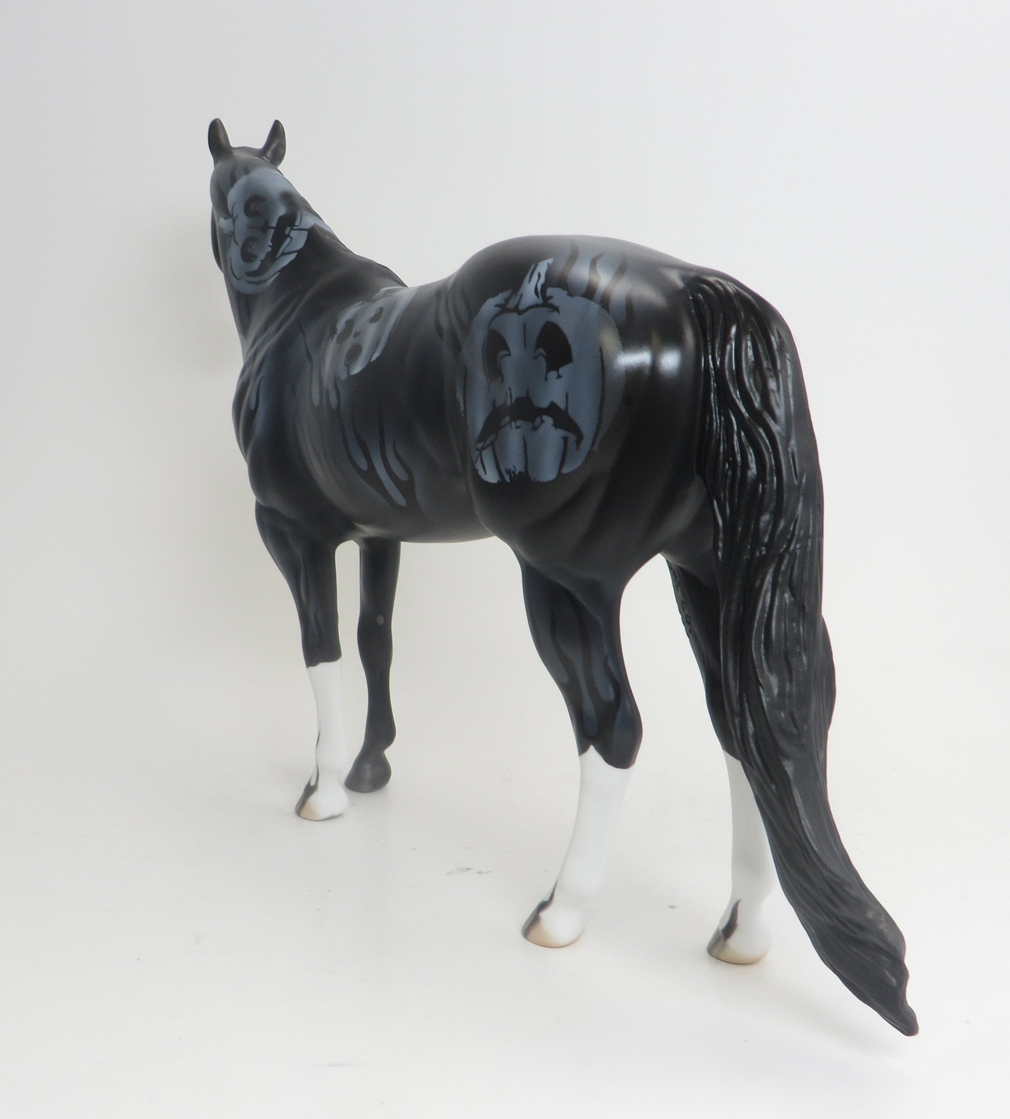 NEBULA - OOAK Black Halloween ISH Model Horse - 9/4