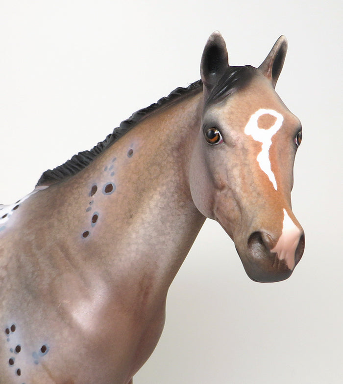 DRAMA QUEEN-OOAK BAY APPALOOSA ISH MODEL HORSE 4/15