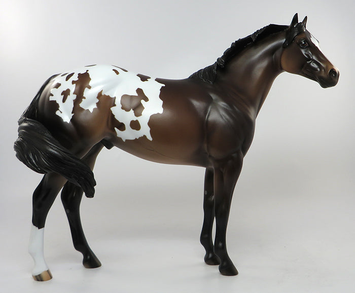 JACINTO - OOAK BAY APPALOOSA WITH BLANKET ISH MODEL HORSE