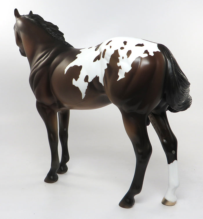 JACINTO - OOAK BAY APPALOOSA WITH BLANKET ISH MODEL HORSE