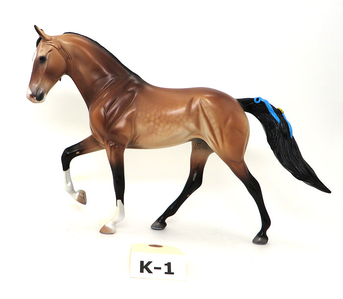 DUST DEVIL - OOAK BUCKSKIN TENNESSEE WALKER by Caroline Boydston - K1 FRONT WHITE SOCKS - 10/13