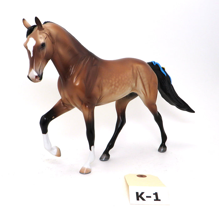 DUST DEVIL - OOAK BUCKSKIN TENNESSEE WALKER by Caroline Boydston - K1 FRONT WHITE SOCKS - 10/13