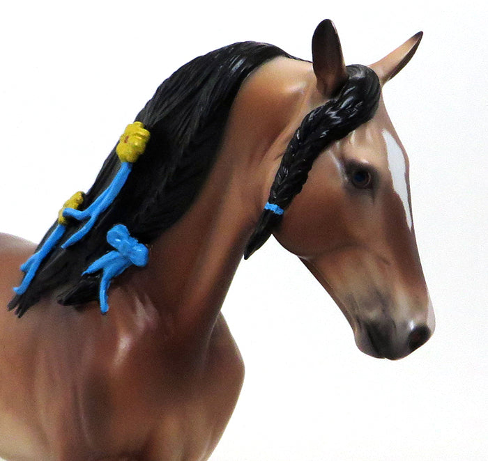 DUST DEVIL - OOAK BUCKSKIN TENNESSEE WALKER by Caroline Boydston - K1 FRONT WHITE SOCKS - 10/13