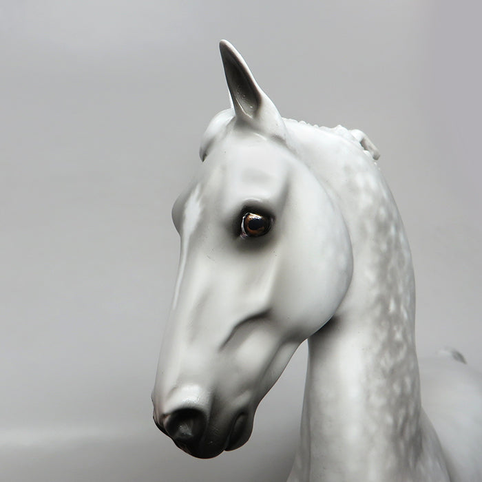 KILLING ME SOFTLY-OOAK DASHING DAPPLE GREY SADDLEBRED MODEL HORSE CUSTOMIZED BY JT PAINTED &amp; SIGNED BY SHERYL LEISURE 8/11