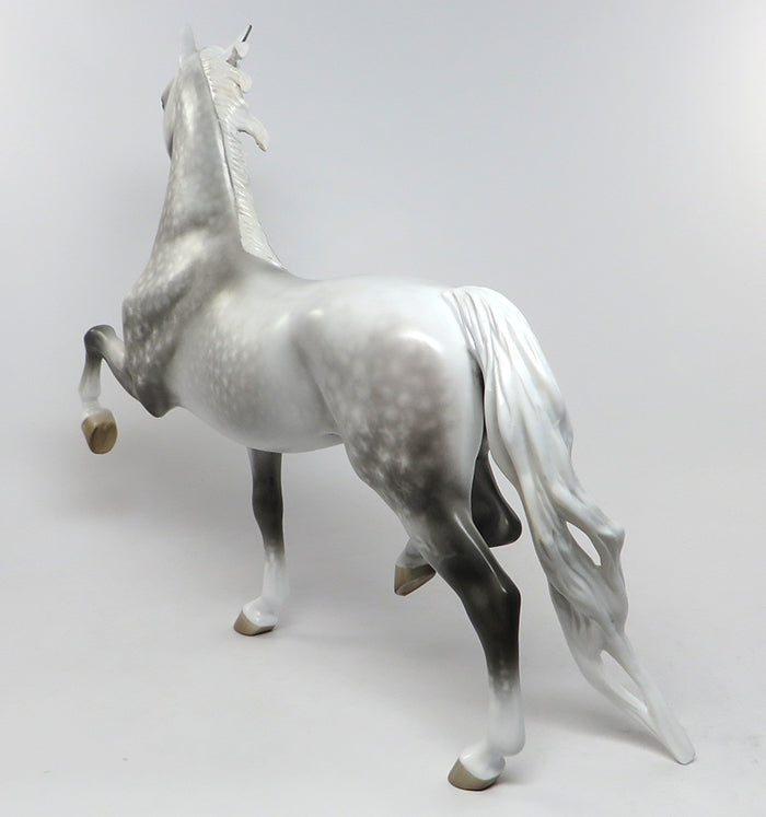 KILLING ME SOFTLY-OOAK DASHING DAPPLE GREY SADDLEBRED MODEL HORSE CUSTOMIZED BY JT PAINTED &amp; SIGNED BY SHERYL LEISURE 8/11