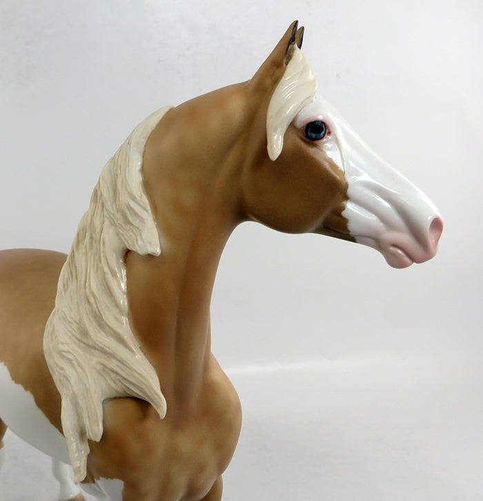 KINGSLEY-OOAK DAPPLE PALOMINO PAINT MORGAN MODEL HORSE 2/7