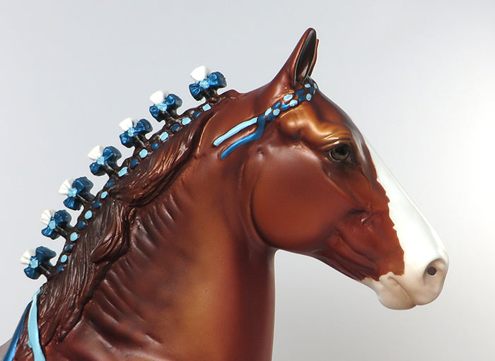 KNAVES OF HEARTS-LE-4-CHESTNUT PAINT TROTTING DRAFTER LE-4 MODEL HORSE EQ 2016 7/28