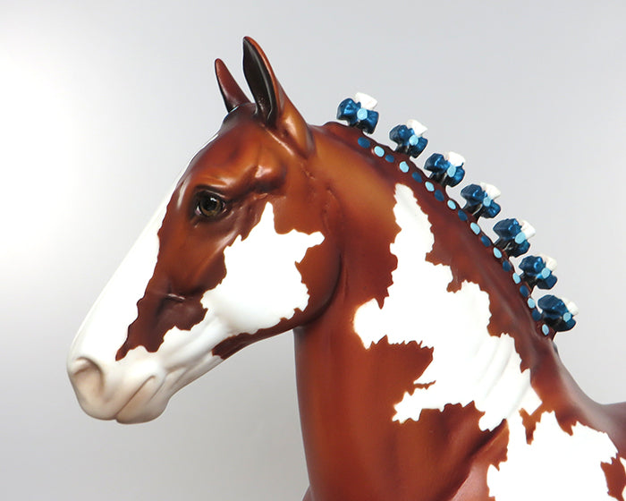 KNAVES OF HEARTS-LE-4-CHESTNUT PAINT TROTTING DRAFTER LE-4 MODEL HORSE EQ 2016 7/28