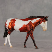 Left on Red OOAK FCM Pebble Mule  by Dawn Quick VV26