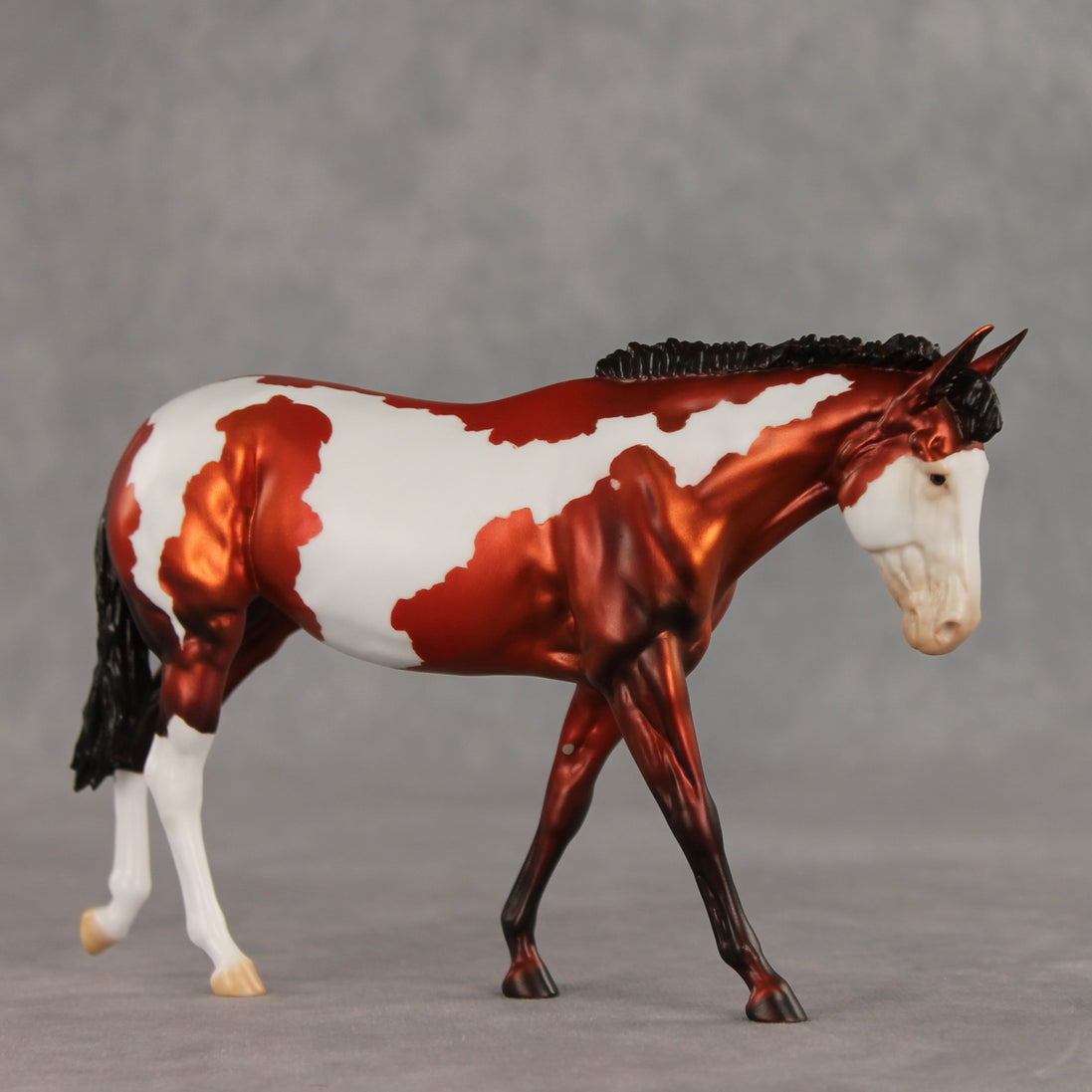 Left on Red OOAK FCM Pebble Mule  by Dawn Quick VV26