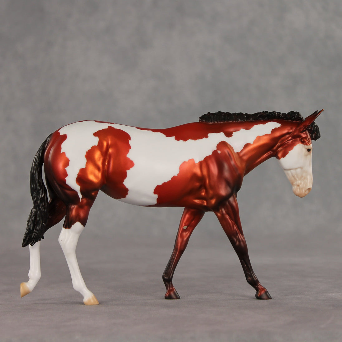 Left on Red OOAK FCM Pebble Mule  by Dawn Quick VV26