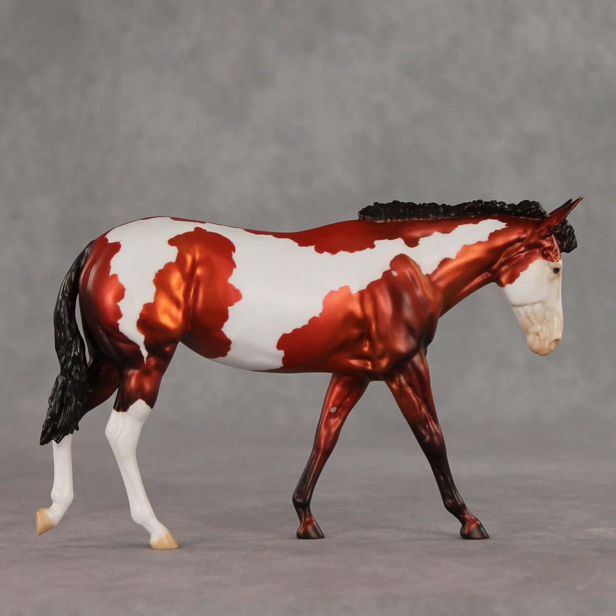 Left on Red OOAK FCM Pebble Mule  by Dawn Quick VV26