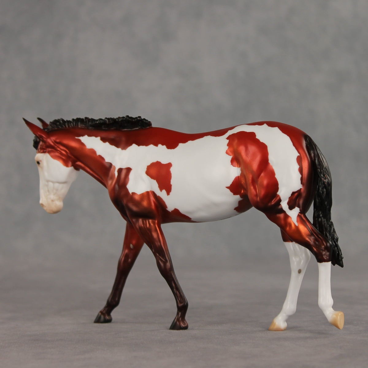 Left on Red OOAK FCM Pebble Mule  by Dawn Quick VV26