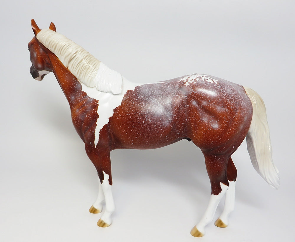 LEOPOLD~LE-2 CHESTNUT PINTALOOSA ISH MODEL HORSE QHC 2017
