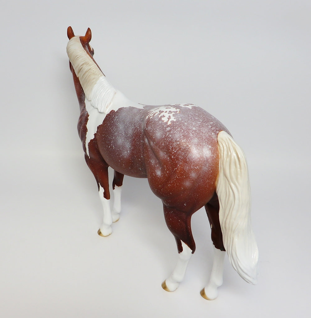 LEOPOLD~LE-2 CHESTNUT PINTALOOSA ISH MODEL HORSE QHC 2017