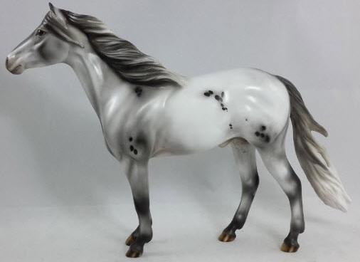 LIBERTY - Appaloosa Roan Mustang Model Horse