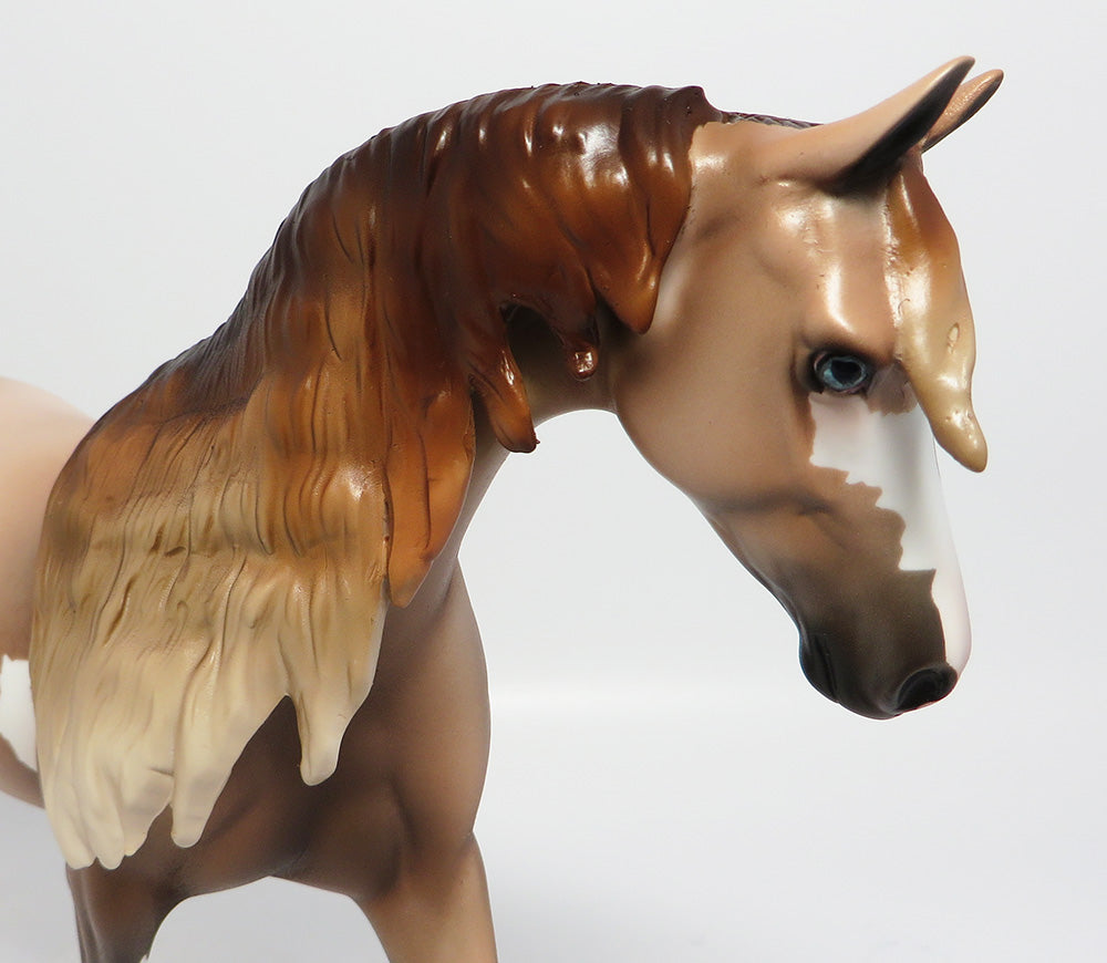 LINCOLN-OOAK DAPPLE CHESTNUT PINTO PONY EQ2017