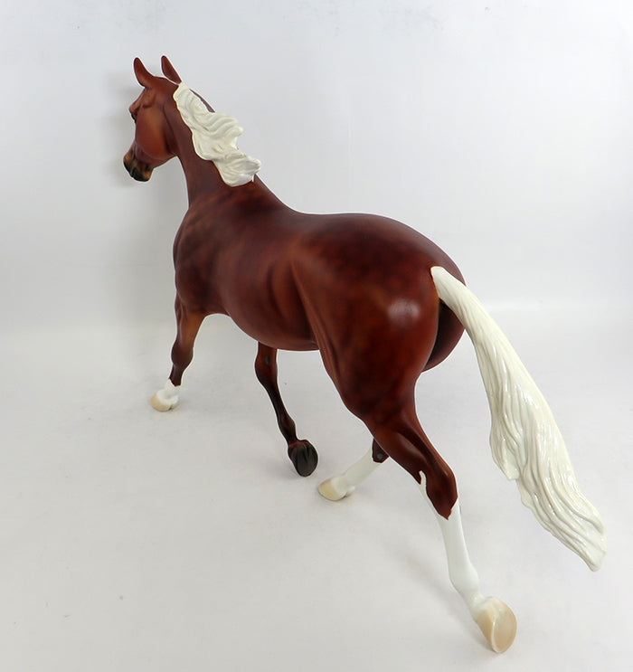 LORETTA-OOAK DAPPLE CHESTNUT PALOUSE MODEL HORSE 2/7